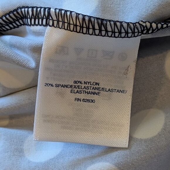 Lands' End Quick Dry Swim Cover-up Dress Black with White Polka Dots L Large - Picture 9 of 13